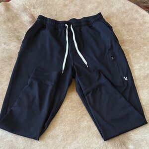 Vuori Black Men’s Joggers with White Drawstring Medium